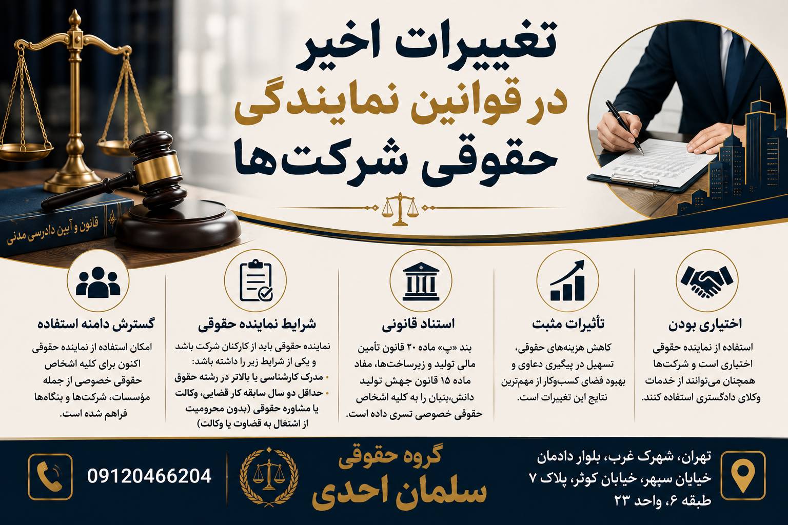 تغییرات اخیر در قوانین نمایندگی حقوقی شرکت ها