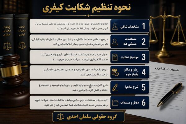 نحوه تنظیم شکایت و دادخواست
