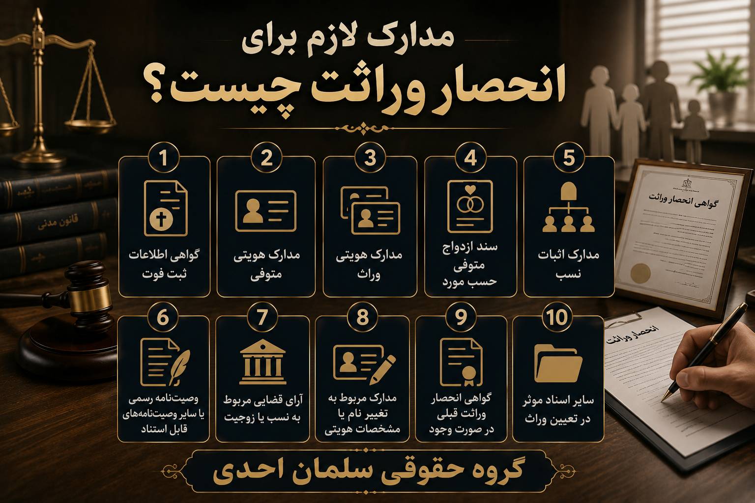 مراحل گواهی انحصار وراثت